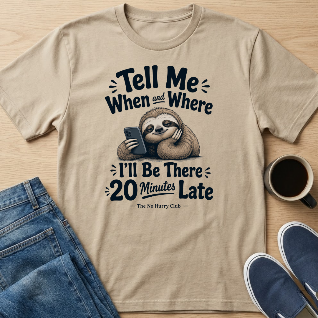 When and Where Sloth T-Shirt