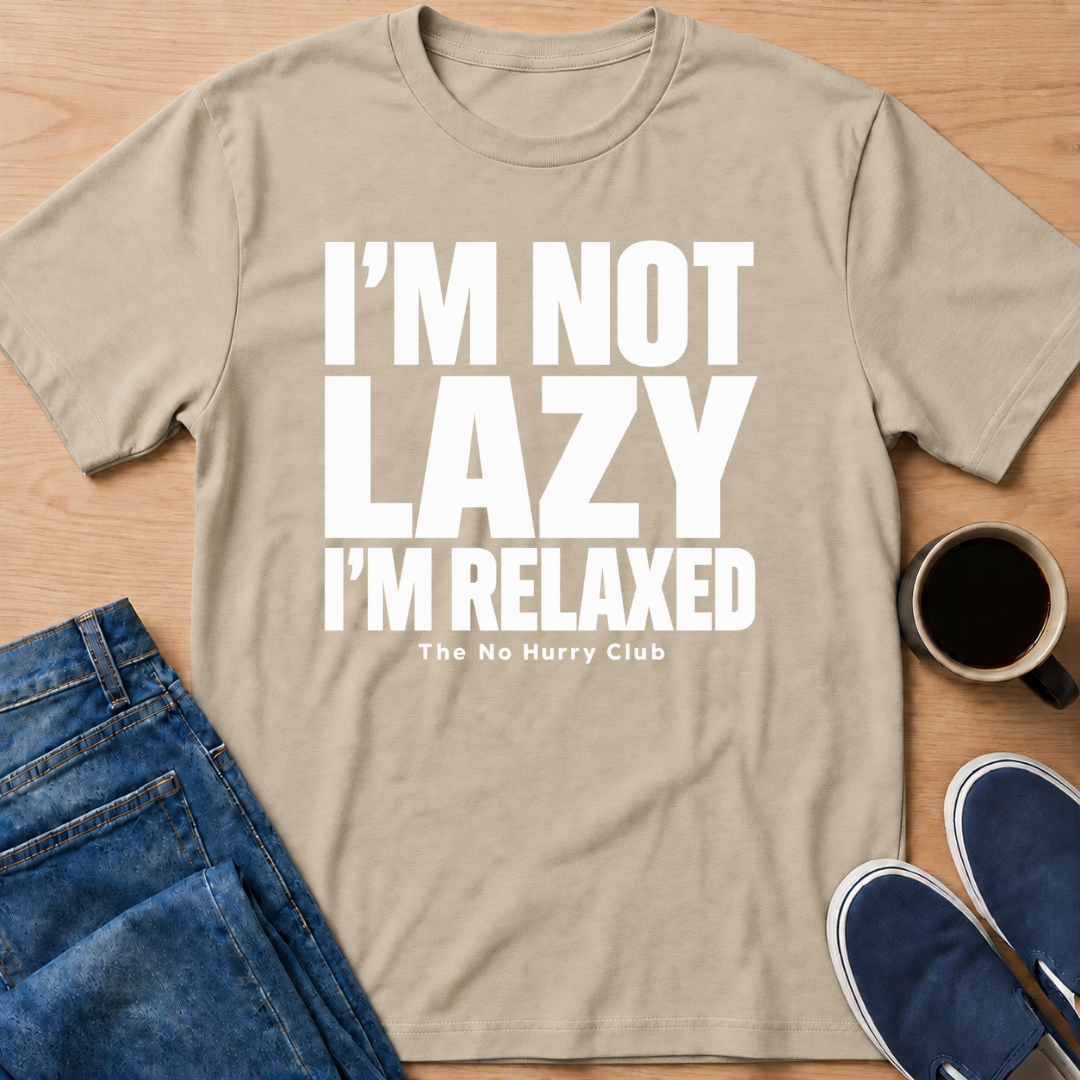 Not Lazy White T-Shirt