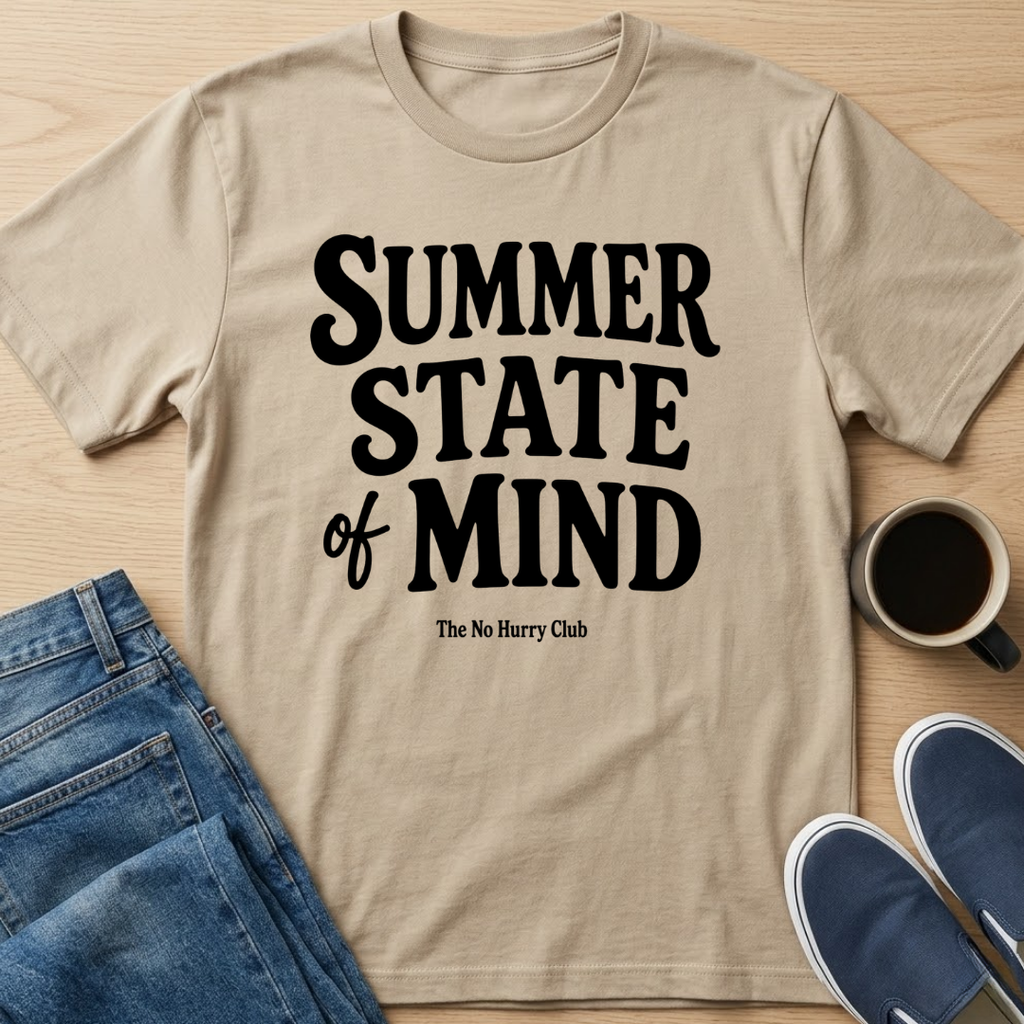 Summer State Of Mind Text T-Shirt