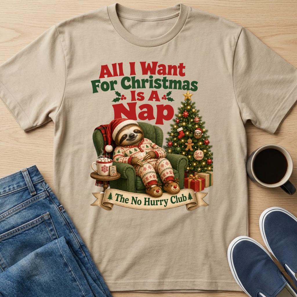 Christmas Nap Sloth T-Shirt