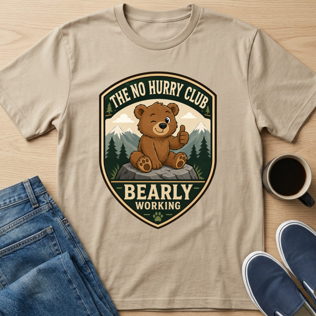 Bearly Working Badge T-Shirt