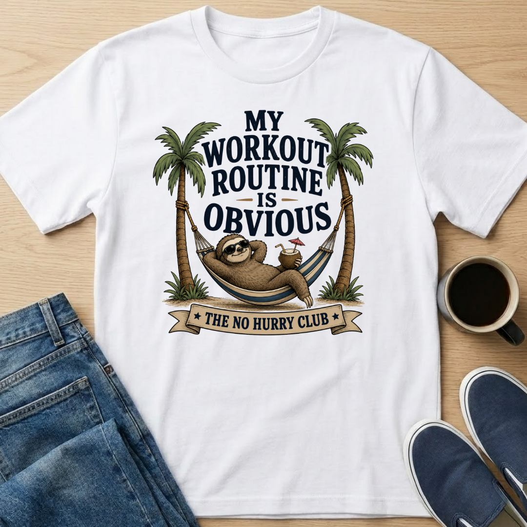My Workout Routine Sloth T-Shirt