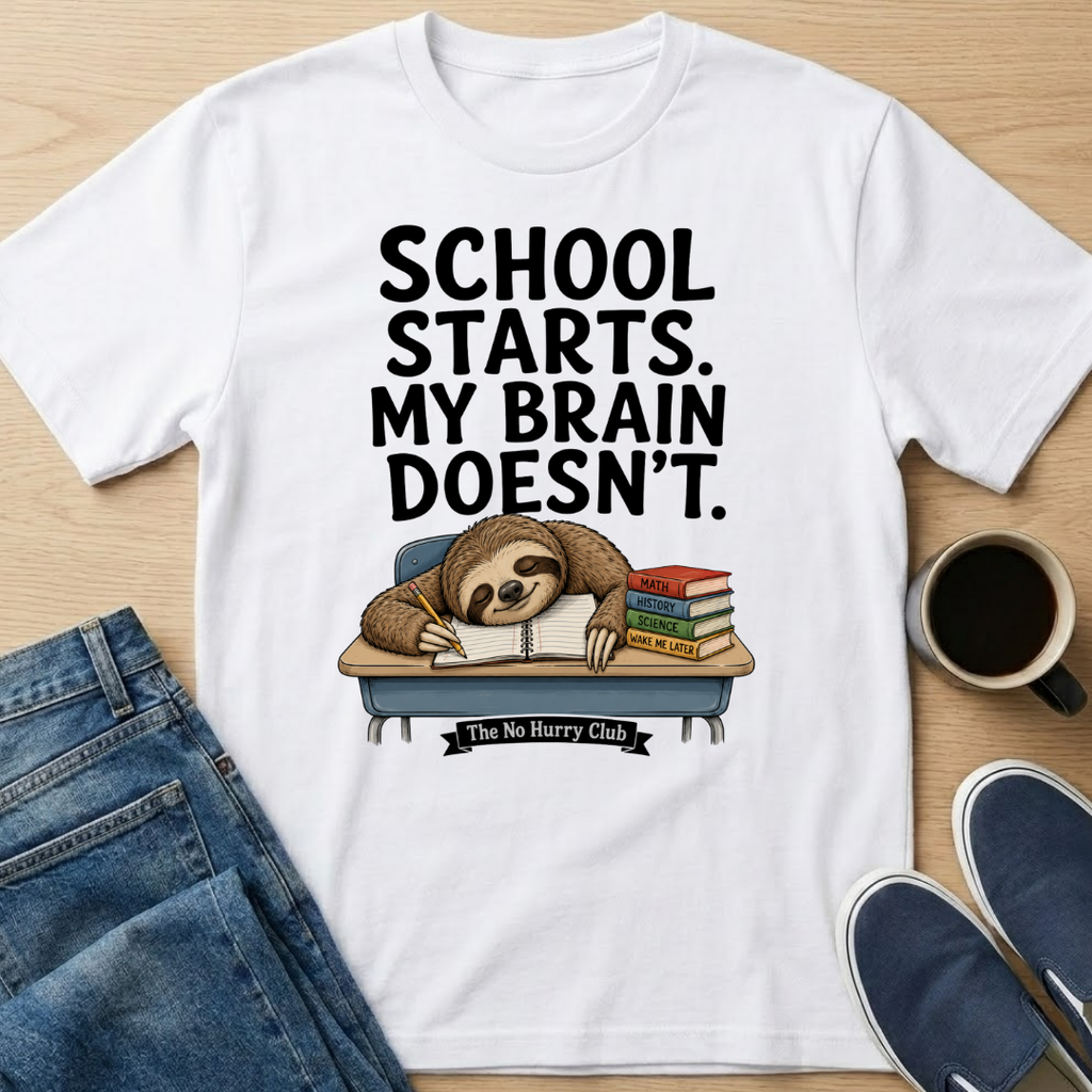 School Starts Sloth T-Shirt