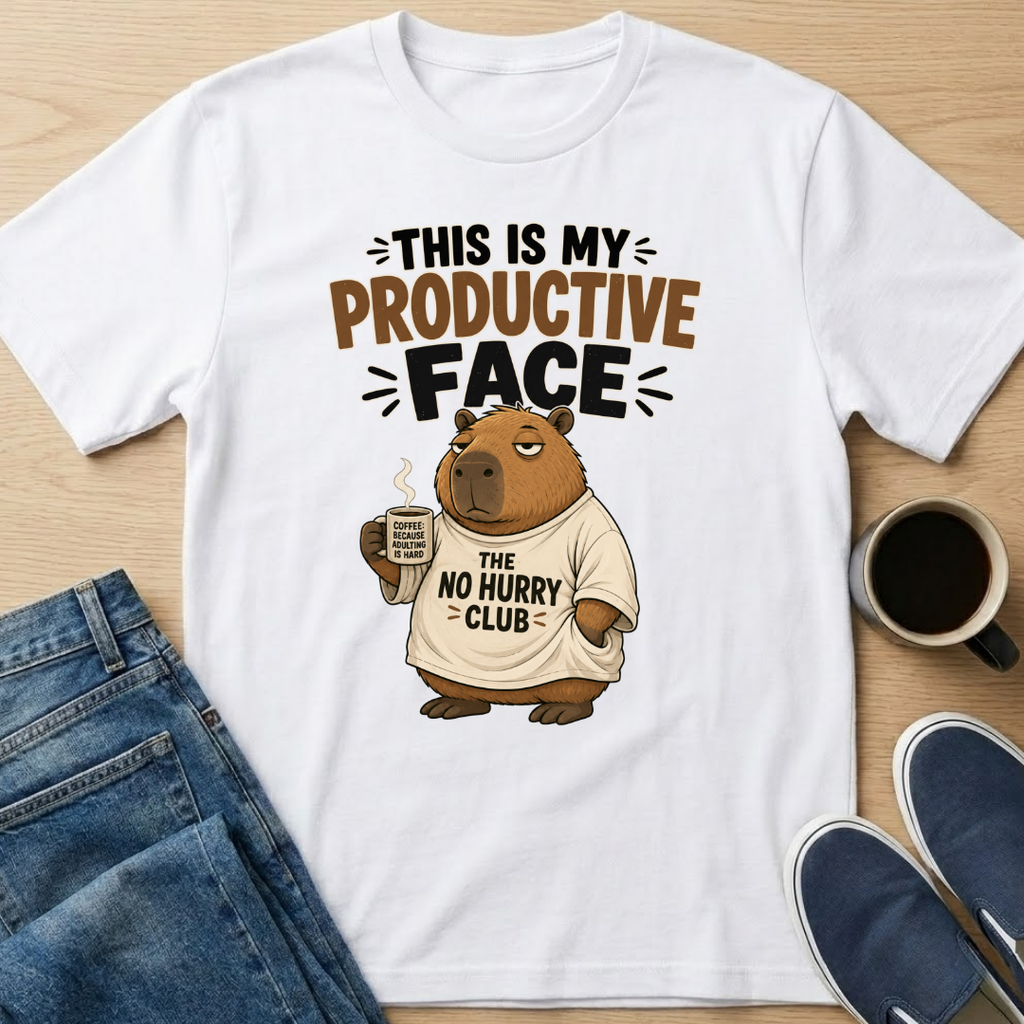 Productive Face Capybara T-Shirt