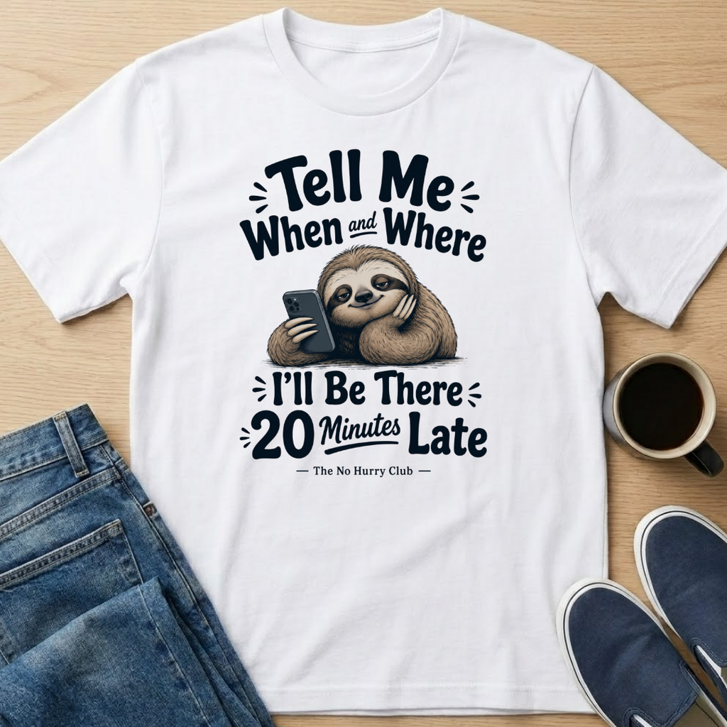 When and Where Sloth T-Shirt