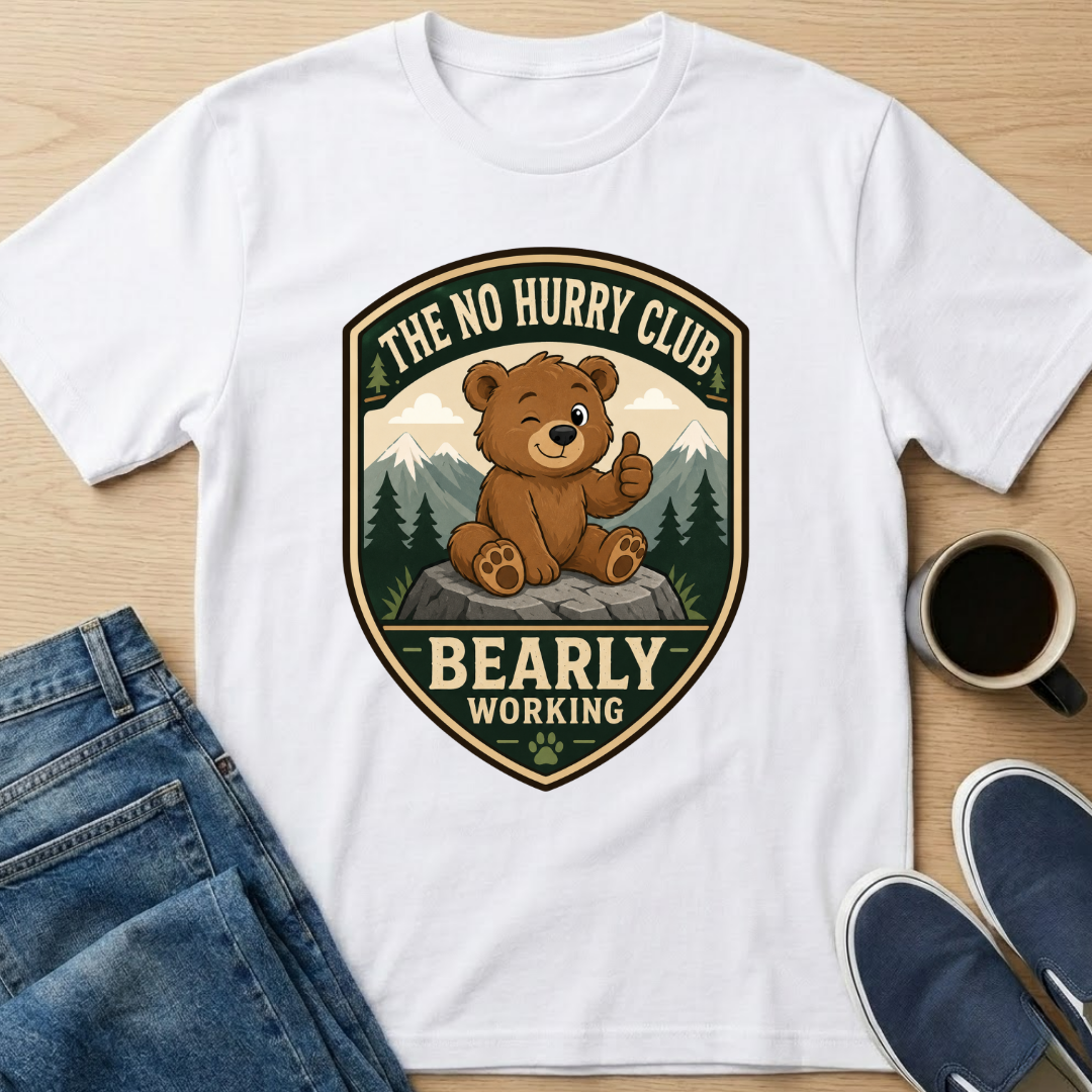 Bearly Working Badge T-Shirt