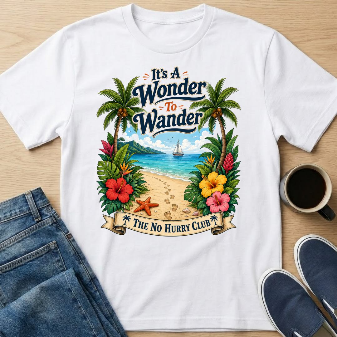 Wonder To Wander Tropical Beach T-Shirt